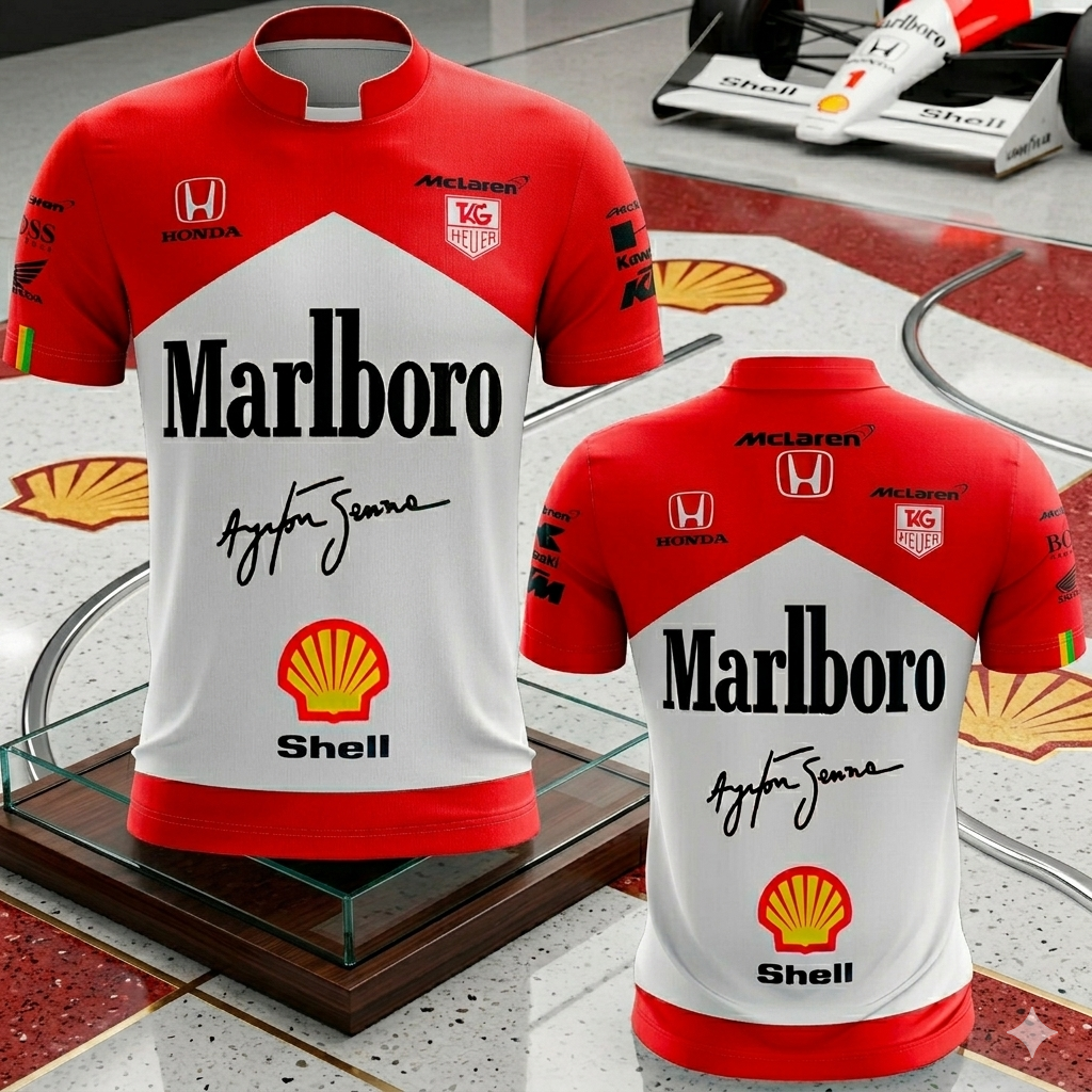 Camiseta Mclaren Marlboro Senna