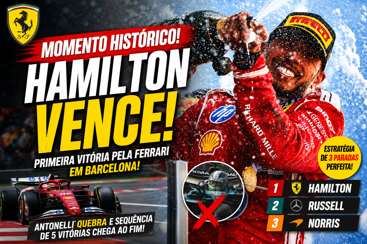 Hamilton vitória Ferrari