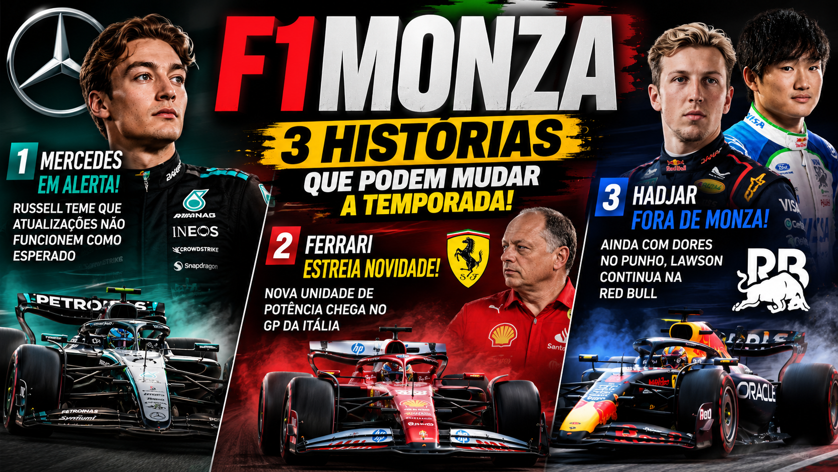Mercedes e Ferrari em Monza